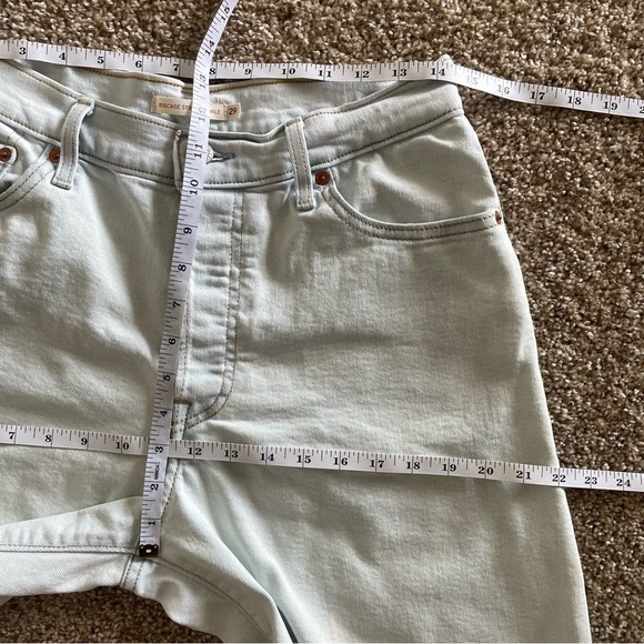 Levi's Ribcage Straight Ankle Jeans Women's 29 Light Blue Wash Ripped Distressed - Picture 12 of 15